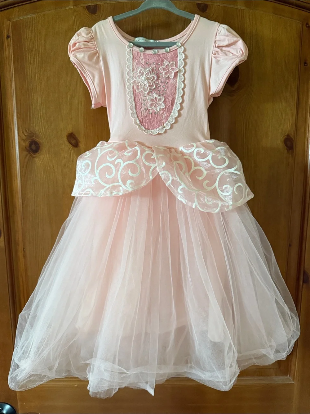 Girls Pink Princess Tulle Costume Dress